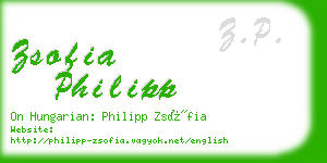 zsofia philipp business card